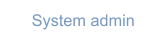 System admin